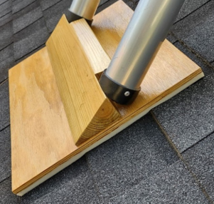 the ladder pad is for use on sloped shingled roofs